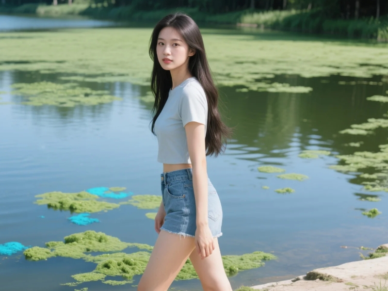 藍(lán)綠藻超標(biāo)導(dǎo)致水華現(xiàn)象現(xiàn)場(chǎng)圖