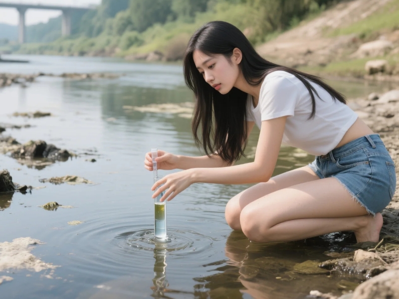 戶外現(xiàn)場取水樣圖