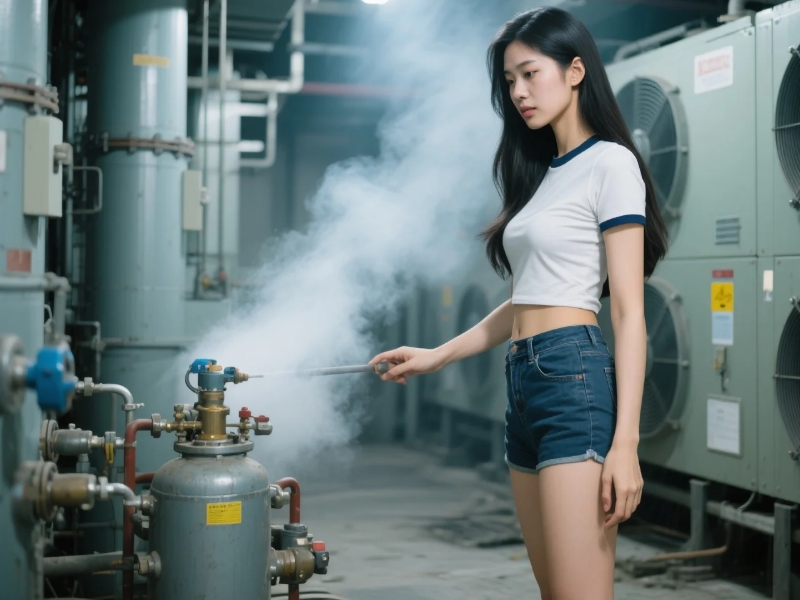 R507氟利昂制冷劑泄漏現(xiàn)場(chǎng)圖