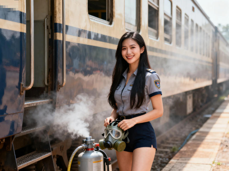 火車檢疫熏蒸現(xiàn)場